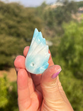 Load image into Gallery viewer, Larimar Drilled Hole Angel Wing