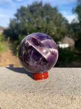 Load image into Gallery viewer, Chevron Amethyst Sphere 66mm