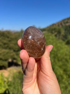 Rutilated Copper Quartz High Grade Palmstone