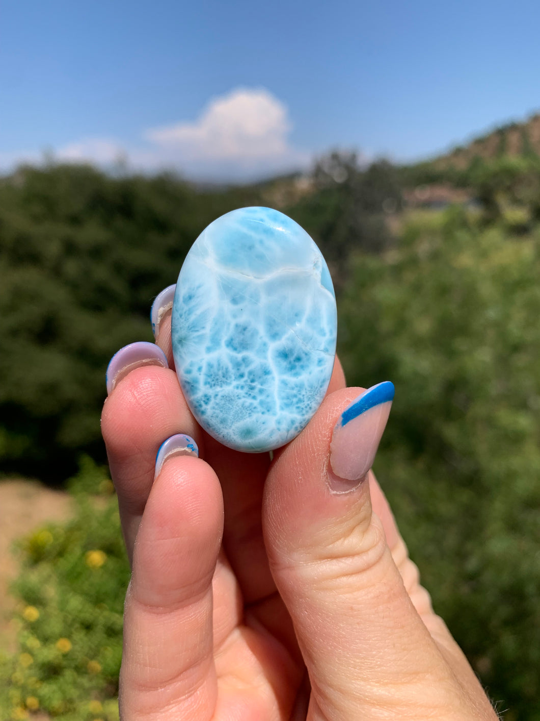 Larimar Oval Pendant 85CN