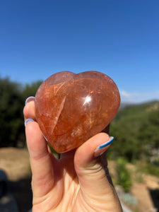 Fire Quartz Puffy Heart