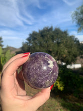 Load image into Gallery viewer, Lepidolite Sphere 69mm