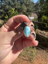 Load image into Gallery viewer, Larimar Oval Sterling Silver Pendant