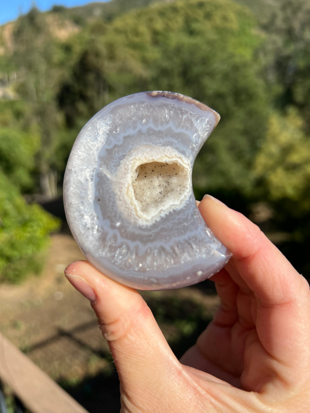 Agate Druzy Moon