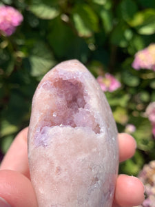 Pink Amethyst Druzy Flame