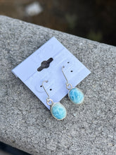 Load image into Gallery viewer, Larimar Oval Dangle Earrings