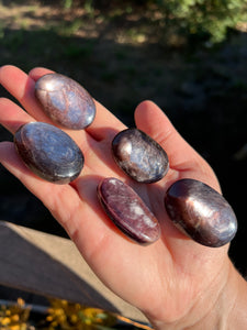 Gem Lepidolite Mini Palm Stones Intuitively Selected