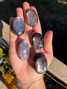 Gem Lepidolite Mini Palm Stones Intuitively Selected