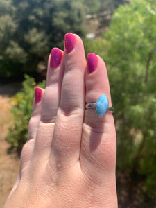 Larimar Marquis Sterling Silver Ring Size 6￼