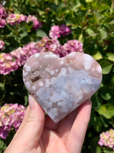 Pink Amethyst Druzy Heart on Stand