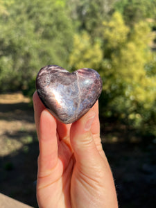 Gem Lepidolite Heart