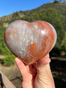 Red Hematoid Amphibole Heart Cabochon