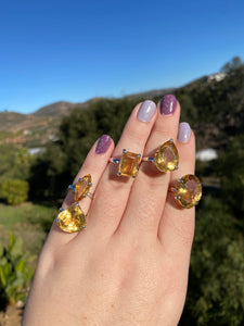 Honey Citrine Ring Variety Size 7