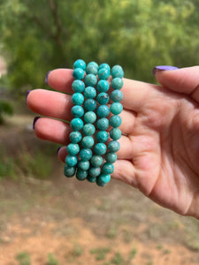 Amazonite Beaded Bracelet 7.5mm