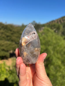 Lodolite Pink Quartz Flame