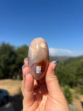 Load image into Gallery viewer, Carnelian And Blue Flower Agate Puffy Heart