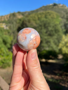 Cotton Candy Agate Druzy Sphere