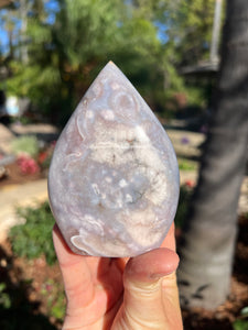 Pink Amethyst Flower Agate Flame