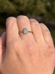 Opal Teardrop Ring Size 9.5