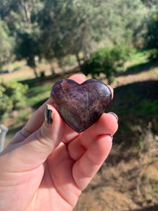 Gem Lepidolite Heart