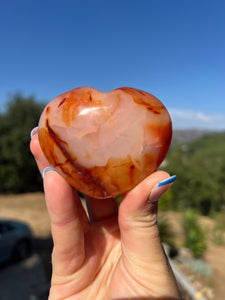 Carnelian Puffy Heart