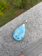 Load image into Gallery viewer, Larimar Teardrop Cab Sterling Silver Pendant