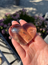 Load image into Gallery viewer, Citrine Smokey Quartz Flat Back Heart