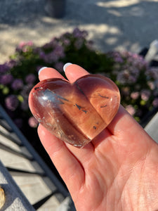 Citrine Smokey Quartz Flat Back Heart