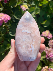 Pink Amethyst Druzy Flame