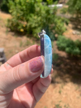 Load image into Gallery viewer, Larimar Sterling Silver Rectangle Pendant Grade AAA