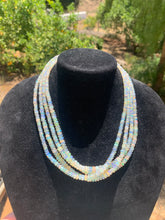 Load image into Gallery viewer, Ethiopian Opal Faceted Necklaces 18” Sterling Silver