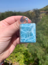 Load image into Gallery viewer, Larimar Sterling Silver Rectangle Pendant