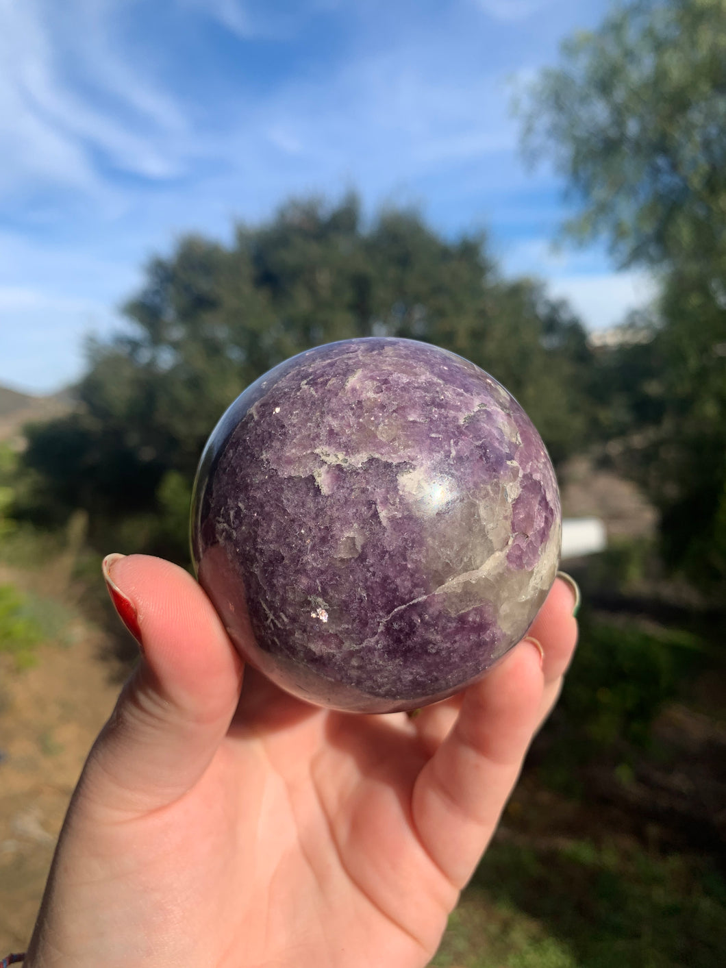 Lepidolite Sphere 69mm