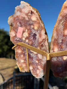 Lavender Pink Amethyst Butterfly Wings On Stands