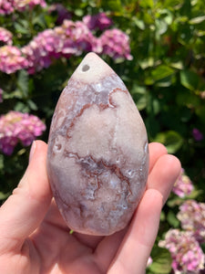 Pink Amethyst Druzy Flame