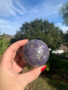 Lepidolite Sphere 62mm