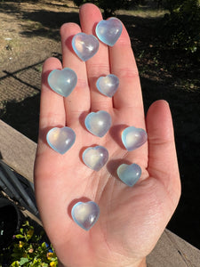 Aquamarine Mini Hearts Intuitively Selected