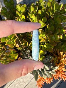 Larimar sterling silver teardrop Pendant*