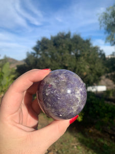 Lepidolite Sphere 62mm