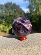 Load image into Gallery viewer, Chevron Amethyst Sphere 66mm