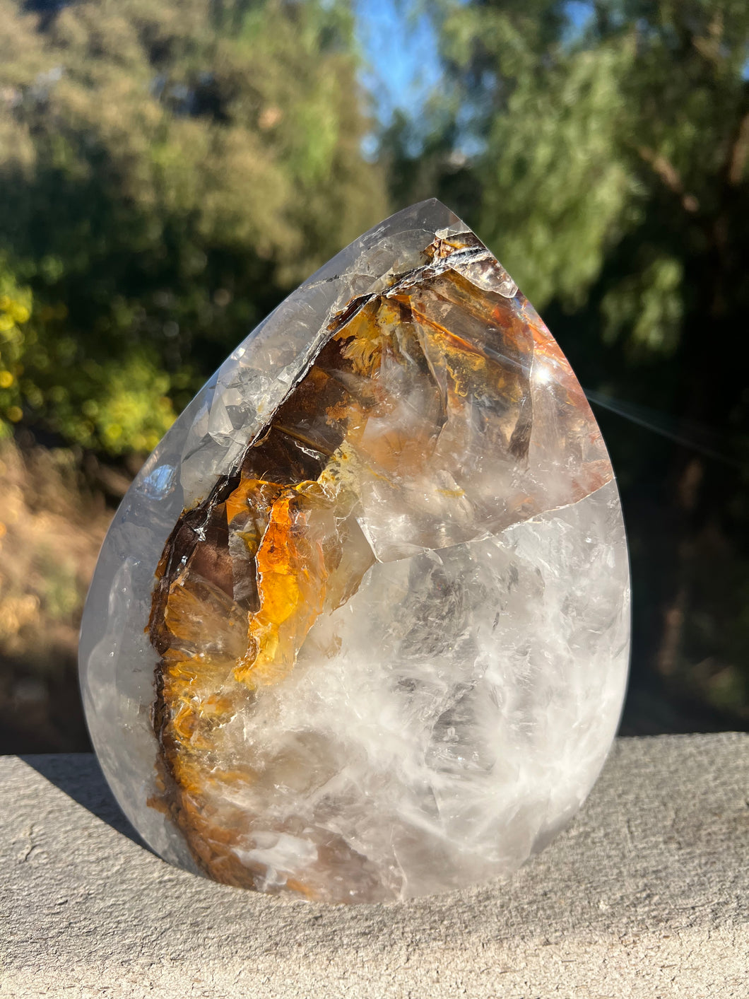 Golden Healer Garisol Quartz Flame