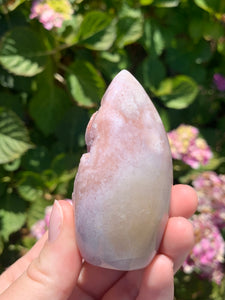 Pink Amethyst Druzy Flame