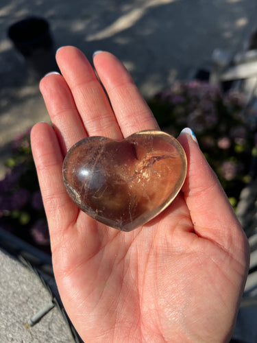 Smokey Citrine Puffy Heart