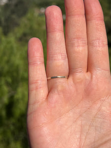 Larimar Moon Sterling Silver Ring size 6