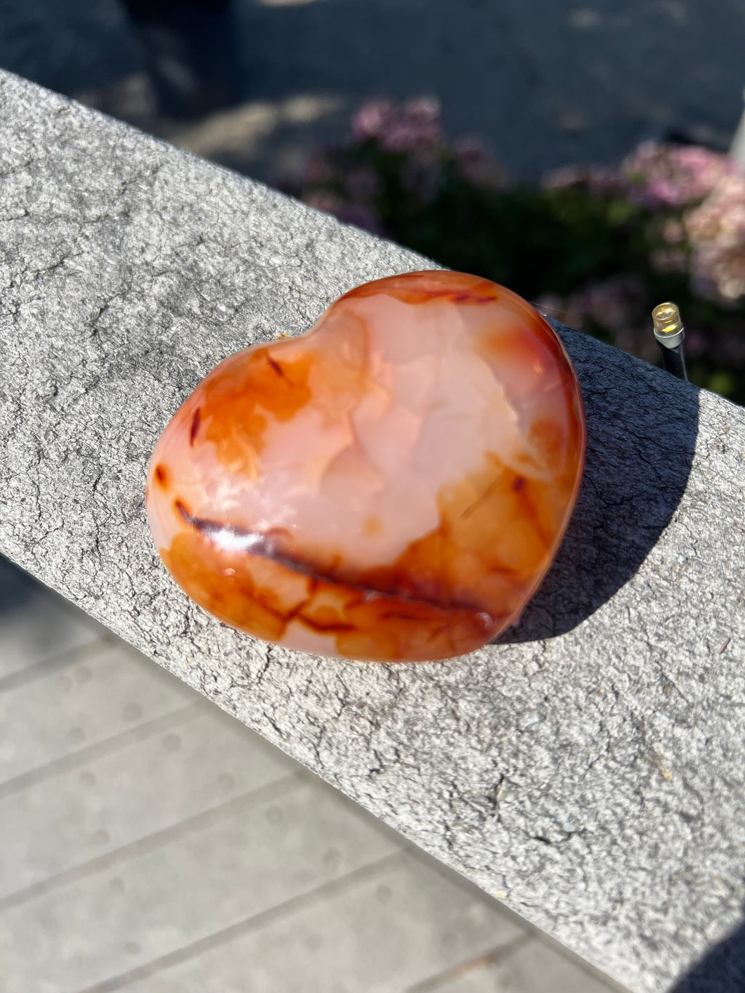 Carnelian Puffy Heart