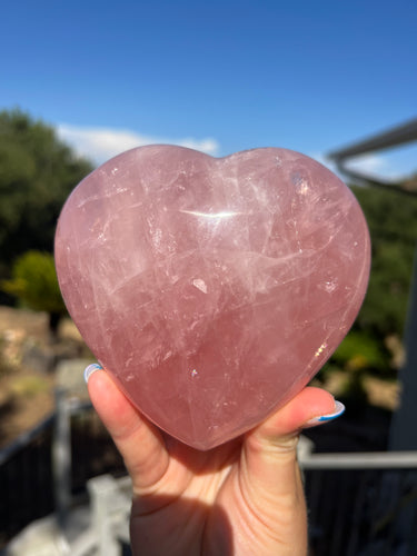 Rose Quartz Star Heart