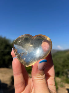 Citrine Flat Back Heart