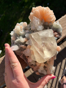 Apophyllite Stilbite Cubic Calcite AAA from India