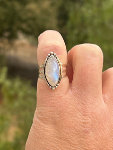 Moonstone Marquis Ring Size 8