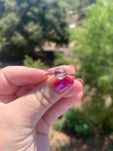 Black Tourmaline Ring Sterling Silver Size 9